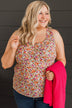 Love Out Loud Floral Tank Top- Sage