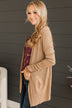 Found Myself Open Front Knit Cardigan- Taupe