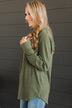 Thread & Supply Free Falling Shirt Jacket- Olive