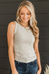 Effortless Dream Ribbed Tank Top- Beige