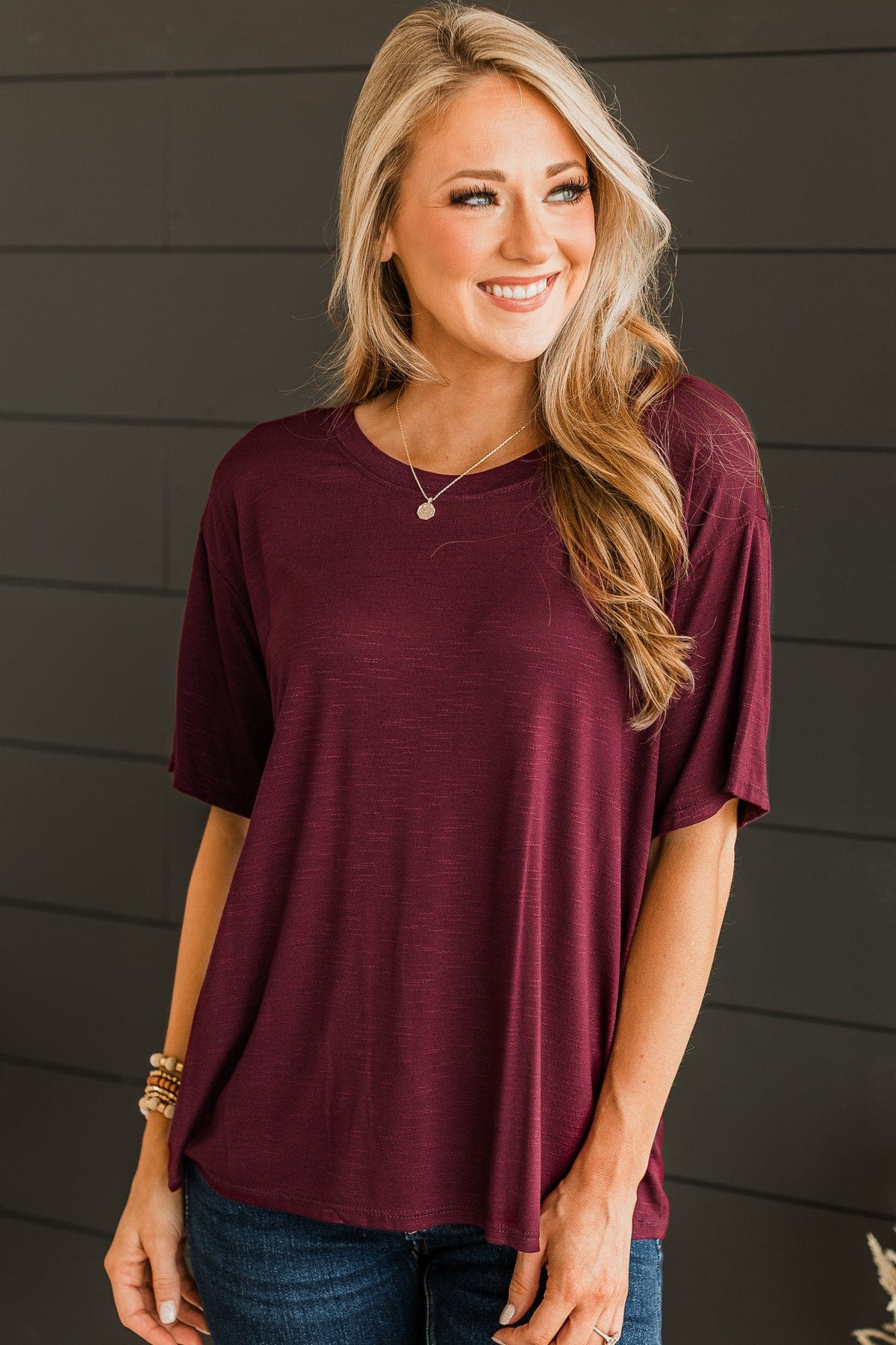 Tearing Down Boundaries Knit Top- Burgundy