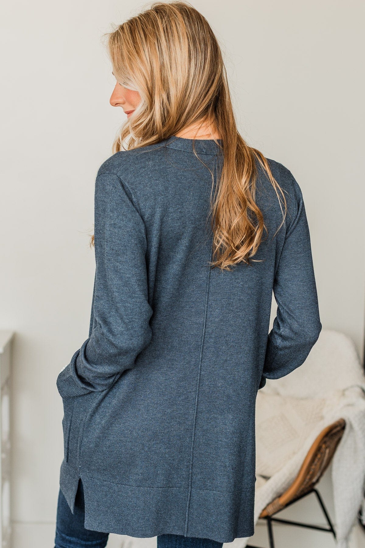Can't Resist This Knit Cardigan- Denim