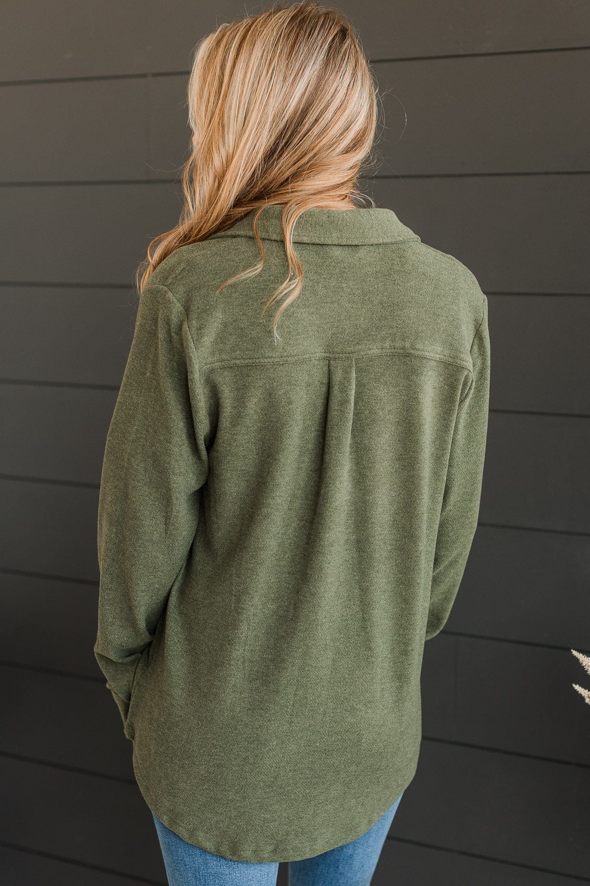 Thread & Supply Free Falling Shirt Jacket- Olive