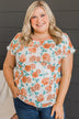 Smell The Roses Floral Top- Ivory & Apricot