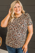 Took A Chance Puff Sleeve Top- Natural Leopard