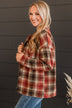Campfire Nights Plaid Jacket- Red & Brown