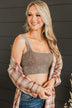 Irresistible Charm Cropped Tank Top- Mocha