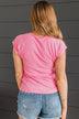 Sweet Surprise Ribbed Top- Pink