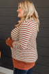 Very Lovable Cowl Neck Top- Ivory & Hazelnut
