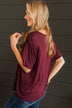 Tearing Down Boundaries Knit Top- Burgundy