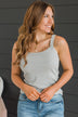 Kind Ways Striped Tank Top- Heather Grey