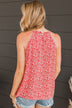 Watch Me Bloom Floral Tank Top- Red