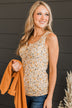 Love Out Loud Floral Tank Top- Light Taupe
