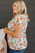 Smell The Roses Floral Top- Ivory & Apricot
