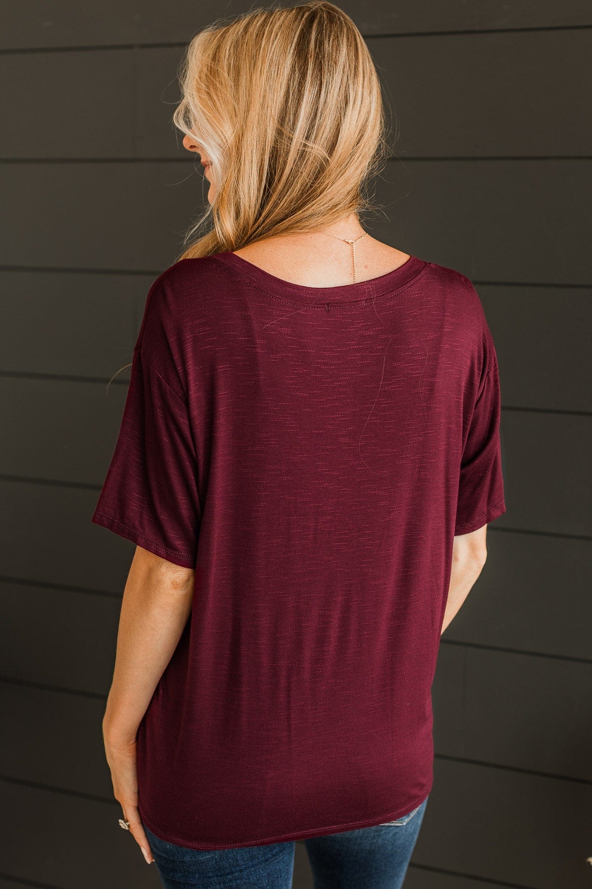 Tearing Down Boundaries Knit Top- Burgundy