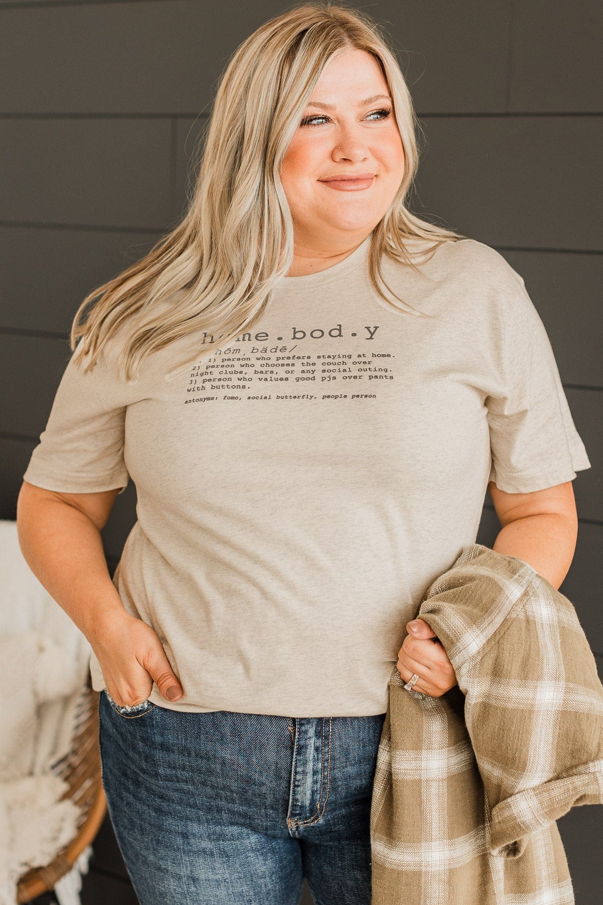 "Homebody" Graphic Tee- Oatmeal