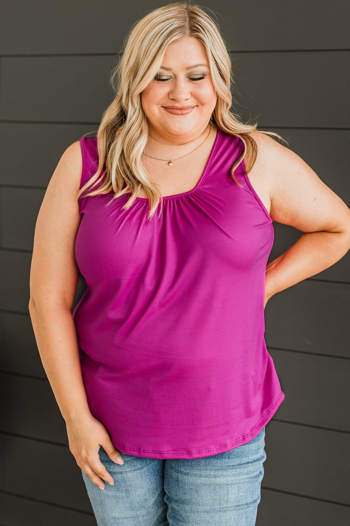 Talking Sweet Knit Tank Top- Barbie Pink