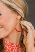 Major Flair Teardrop Earrings- Red & Gold