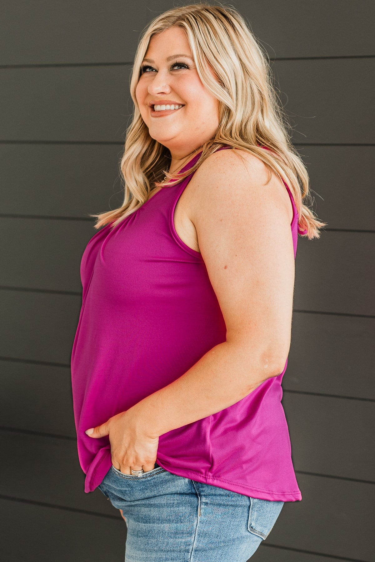 Talking Sweet Knit Tank Top- Barbie Pink