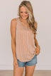 To My Delight Ribbed Knit Tank Top- Camel