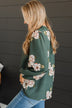 All The Romance Floral Blouse- Hunter Green