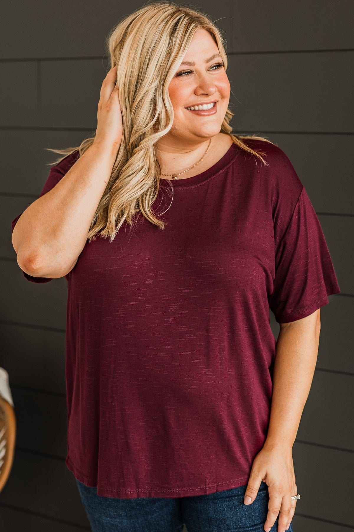 Tearing Down Boundaries Knit Top- Burgundy