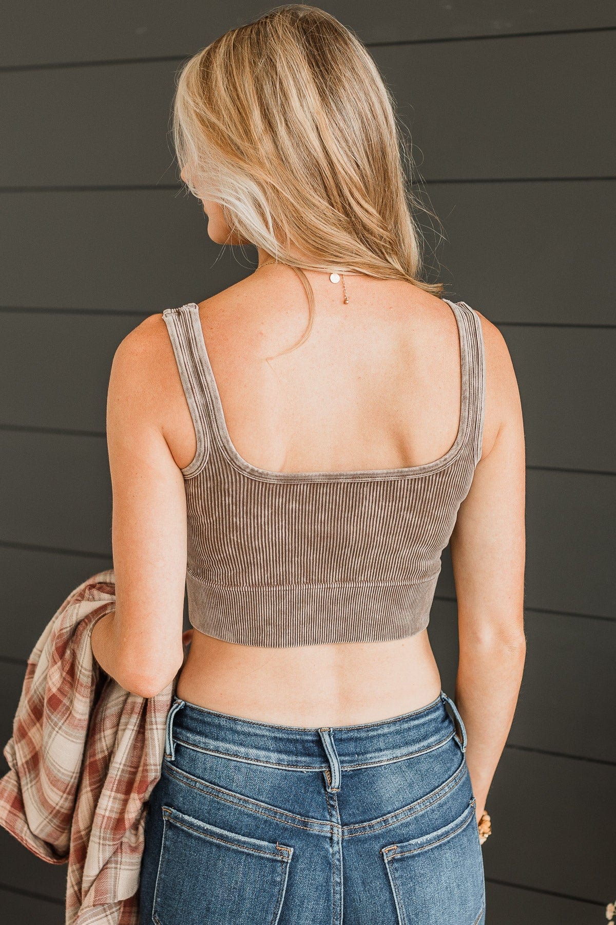 Irresistible Charm Cropped Tank Top- Mocha