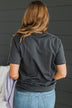 "With Jesus In Her Heart" Graphic Tee- Charcoal