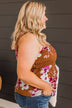 Inspire Me Floral Tank Top- Camel