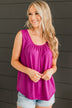 Talking Sweet Knit Tank Top- Barbie Pink