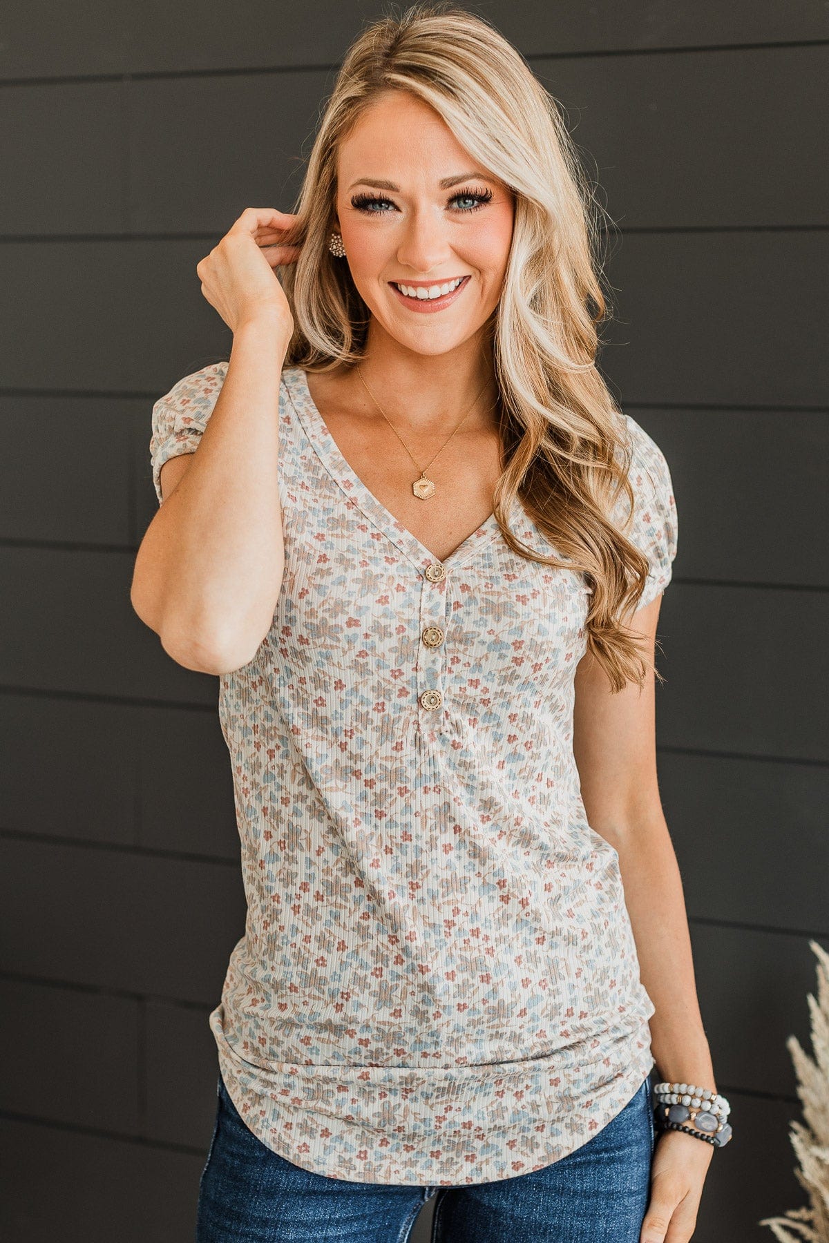 Sweetest Song Floral Top- Ivory
