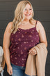 Hopelessly Yours Floral Tank Top- Plum
