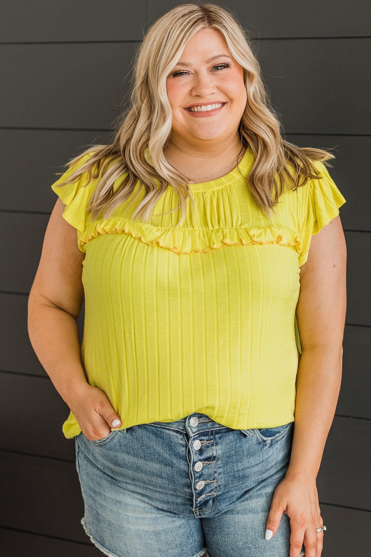 yellow off the shoulder top plus size