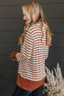 Very Lovable Cowl Neck Top- Ivory & Hazelnut