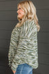 Think About Me Knit Shirt Jacket- Olive & Blue