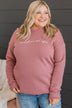 "Sunshine & Coffee" Crew Neck Pullover- Mauve