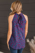 Worth The Chase Tie Tank Top- Teal