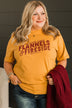 "Flannels & Fireside" Graphic Tee- Mustard