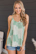 What A Catch Floral Patchwork Tank Top- Mint Green
