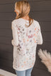 Happiness Guaranteed Floral Knit Cardigan- Peach & Sage