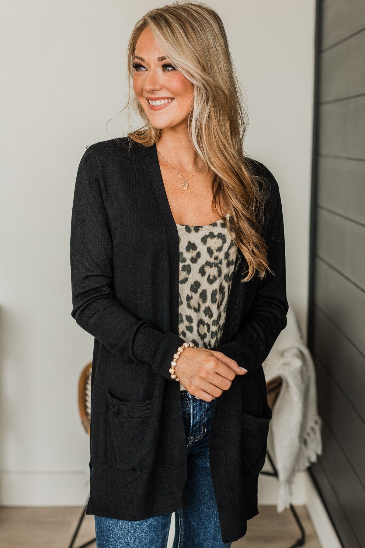 Can't Resist This Knit Cardigan- Black
