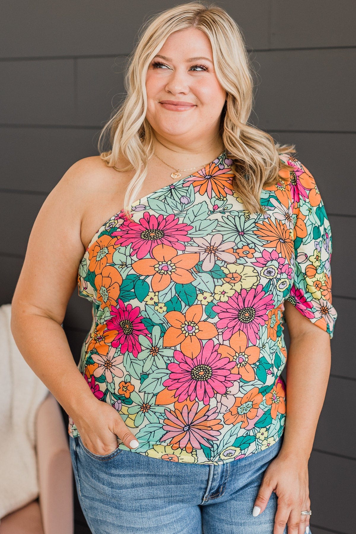 Live Fashionably Floral Top- Multi-Color