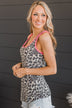 Wild Hearted Knit Tank Top- Leopard & Neon Pink