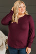 Love Found Us Knit Top- Burgundy
