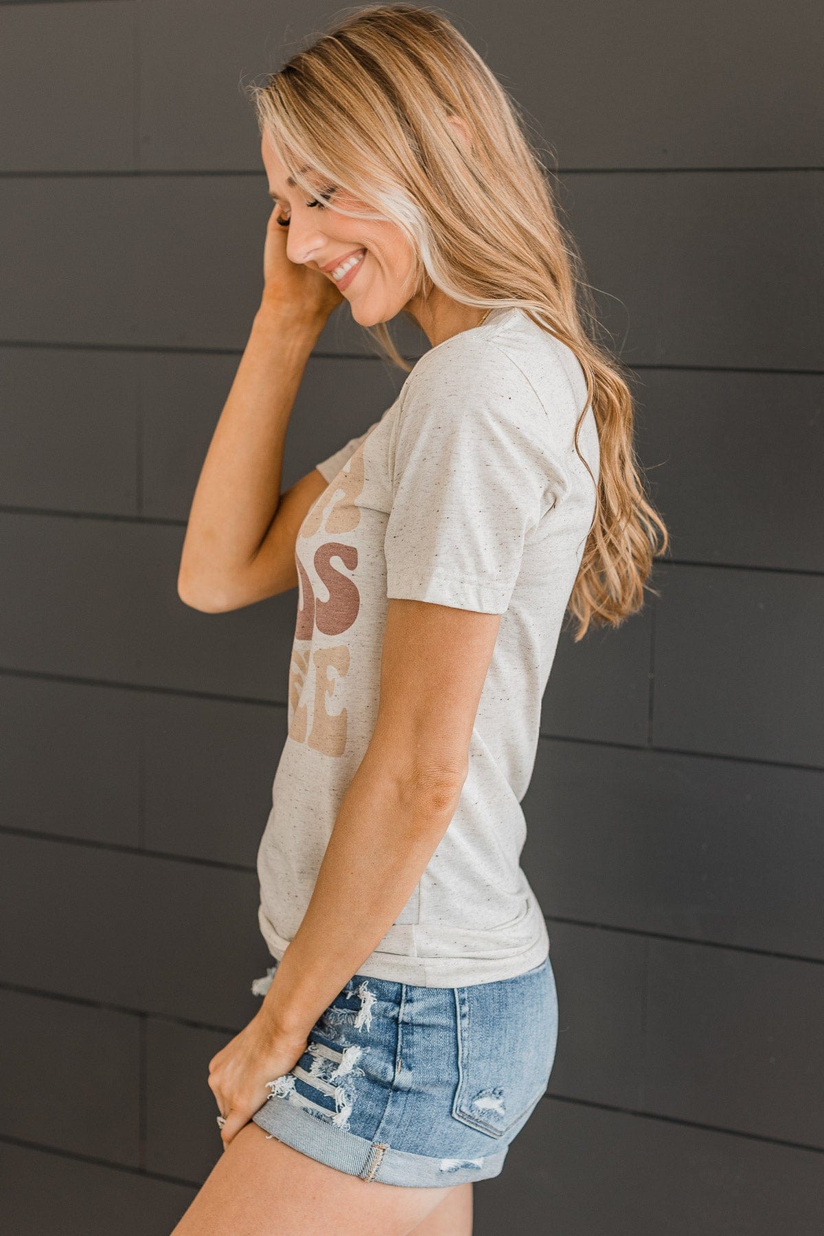 "Mama Needs Coffee" Graphic Tee- Oatmeal
