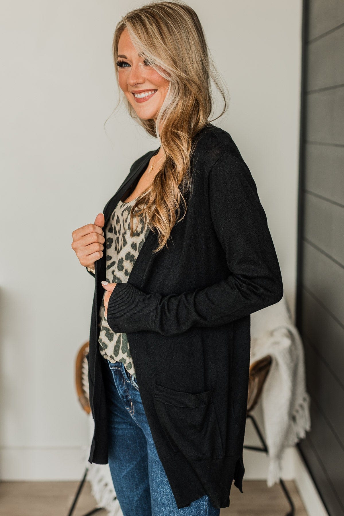 Can't Resist This Knit Cardigan- Black