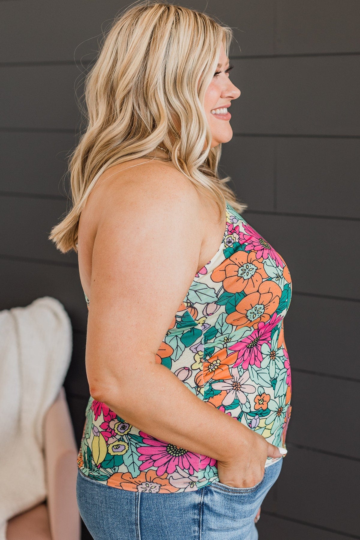 Live Fashionably Floral Top- Multi-Color