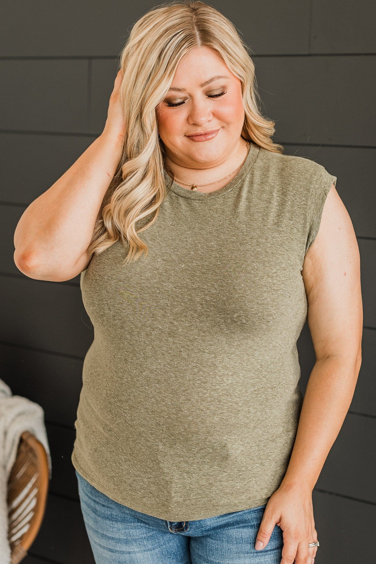 Share Your Happiness Knit Top- Olive