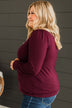 Love Found Us Knit Top- Burgundy