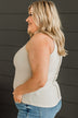 Effortless Dream Ribbed Tank Top- Beige
